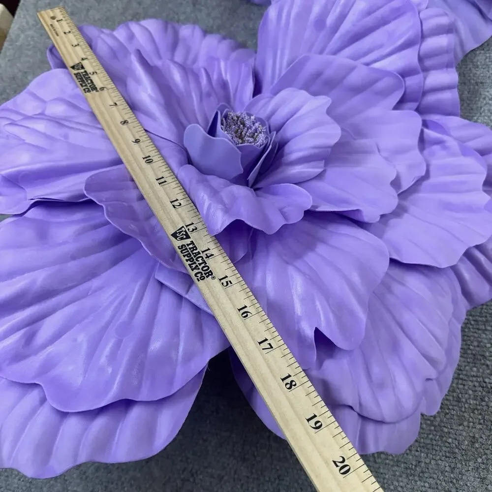 2 Giant 20” Pastel Purple Artificial Foam Flower Head Wedding Party Decor